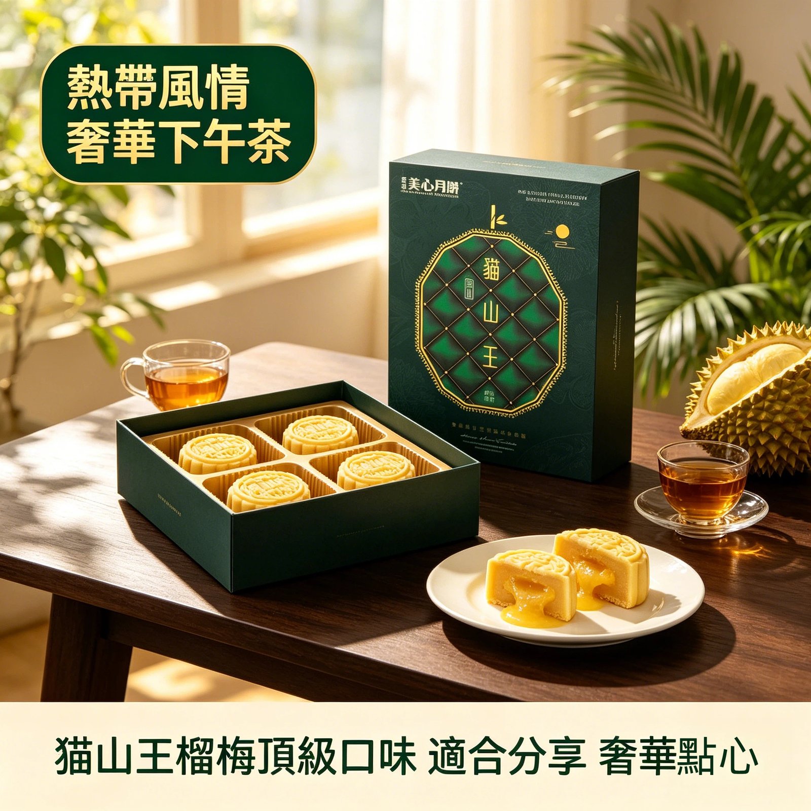 香港美心貓山王榴槤軟心月餅 中秋節禮盒官方商務團購送禮《現貨現發》 香港美心貓山王榴槤軟心月餅 中秋節禮盒官方商務團購送禮《現貨現發》