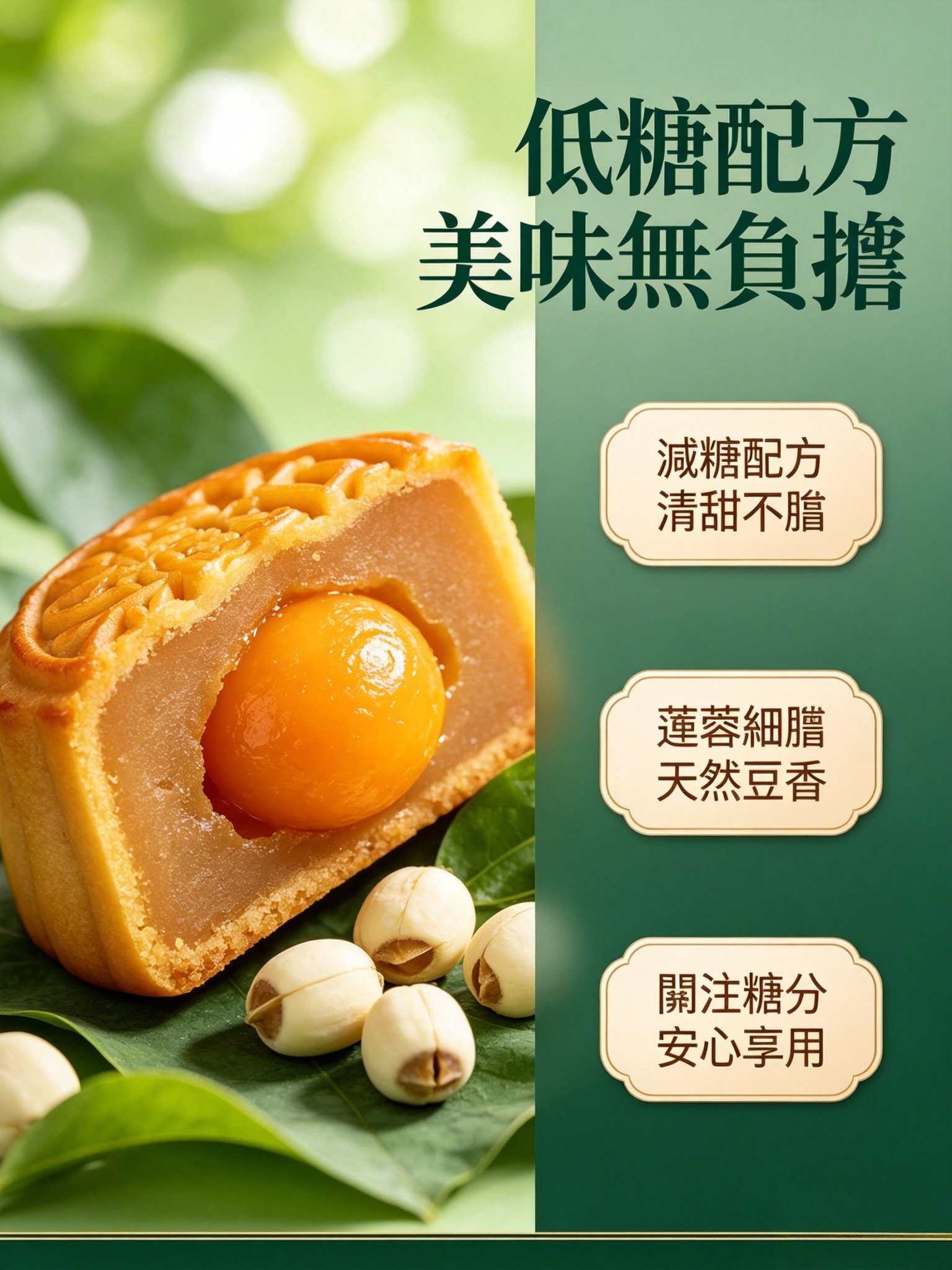 香港美心 低糖蛋黃蓮蓉月餅中秋月餅蛋黃蓮蓉送禮正品月餅禮盒《台灣現貨現發》
