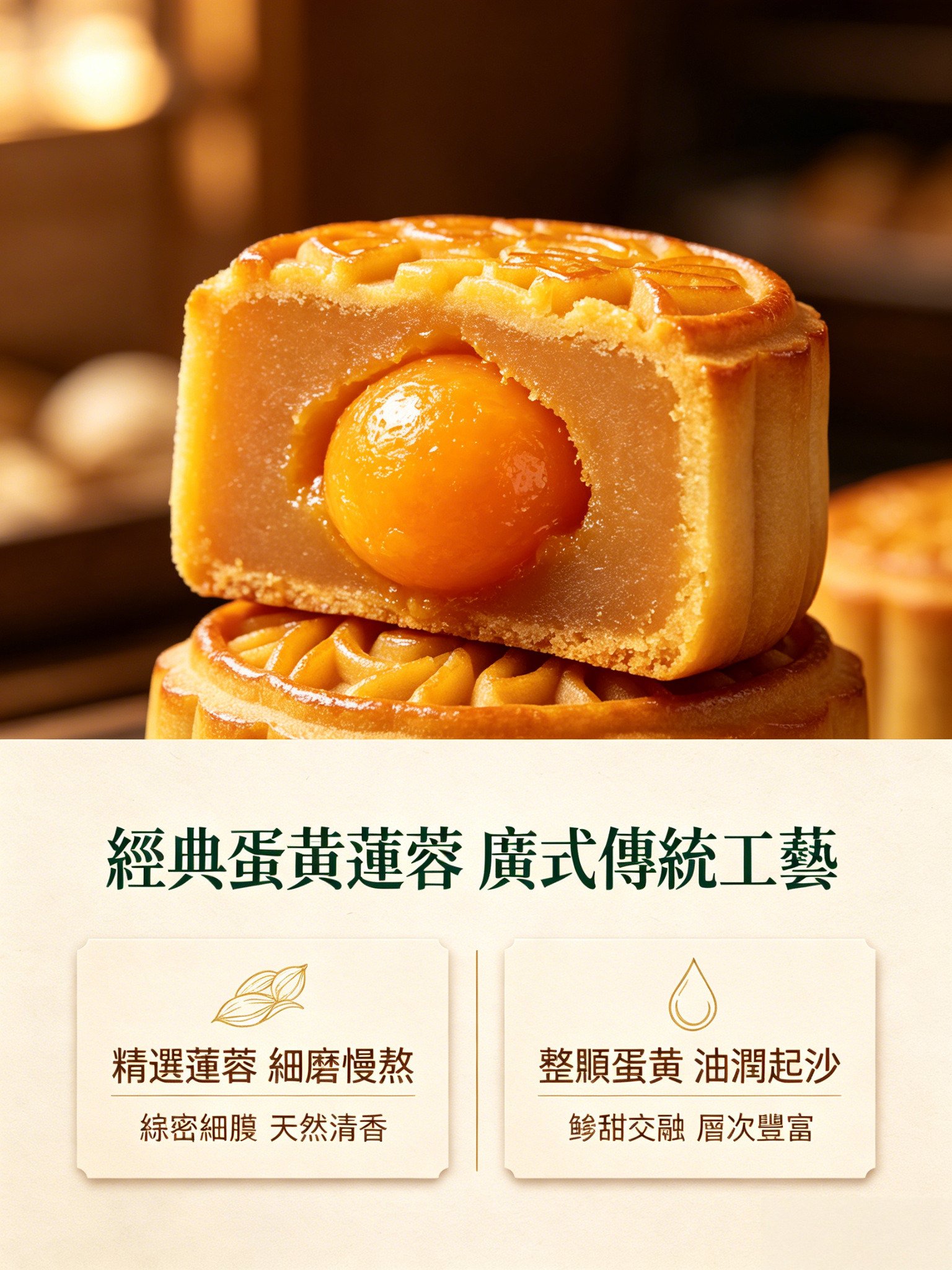 香港美心 低糖蛋黃蓮蓉月餅中秋月餅蛋黃蓮蓉送禮正品月餅禮盒《台灣現貨現發》
