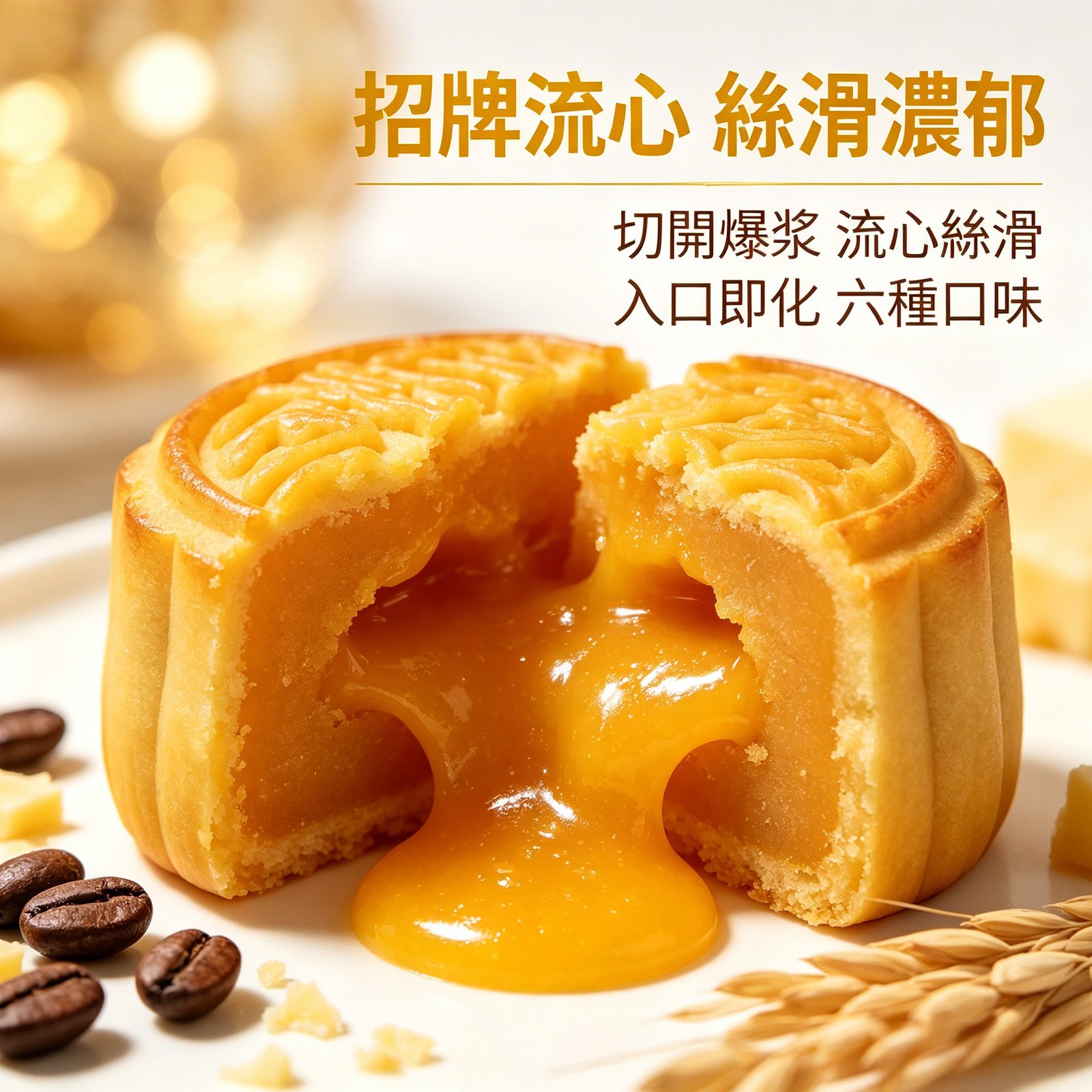 香港美心流心六滙月餅高端禮盒 六口味中秋禮品《現貨現發》