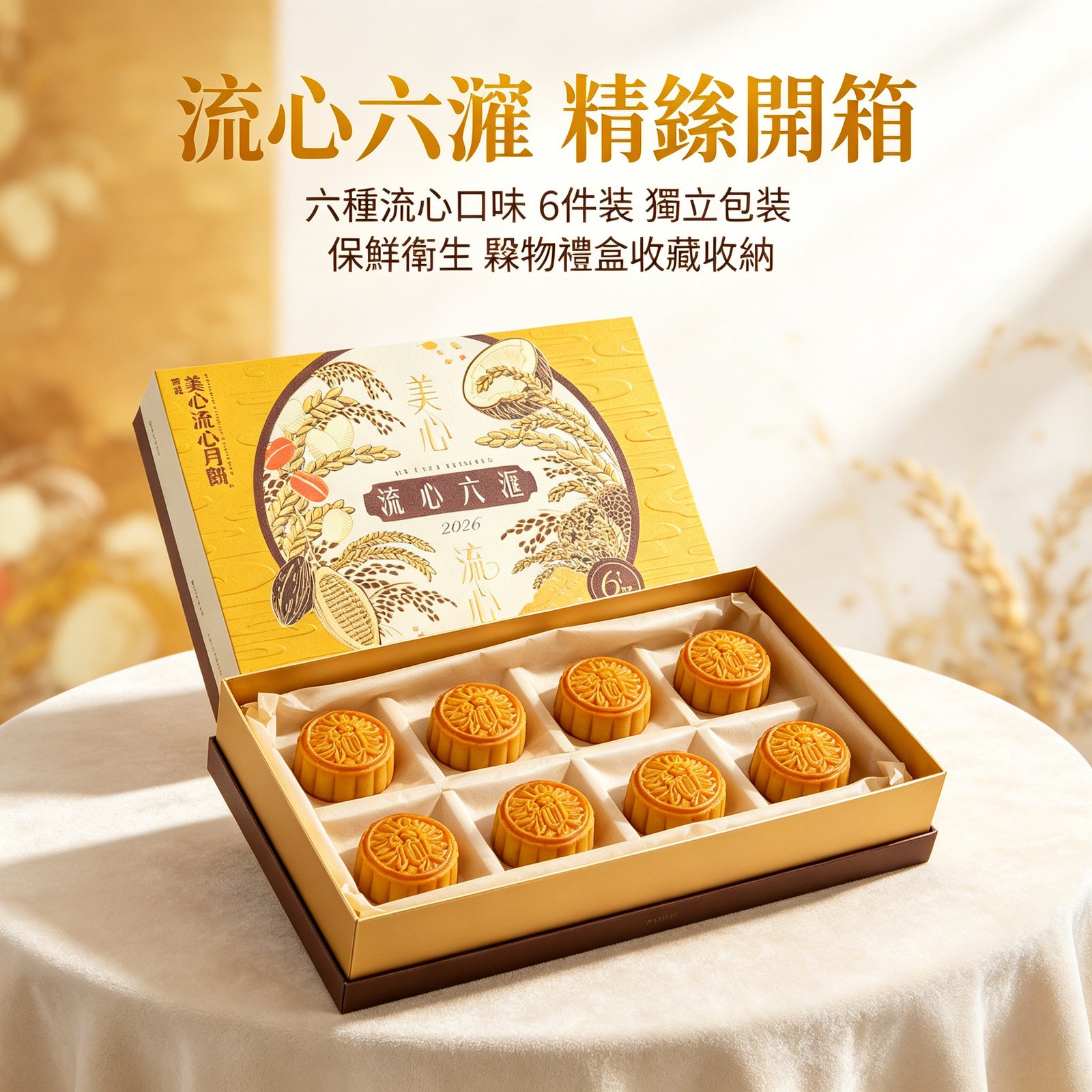 香港美心流心六滙月餅高端禮盒 六口味中秋禮品《現貨現發》