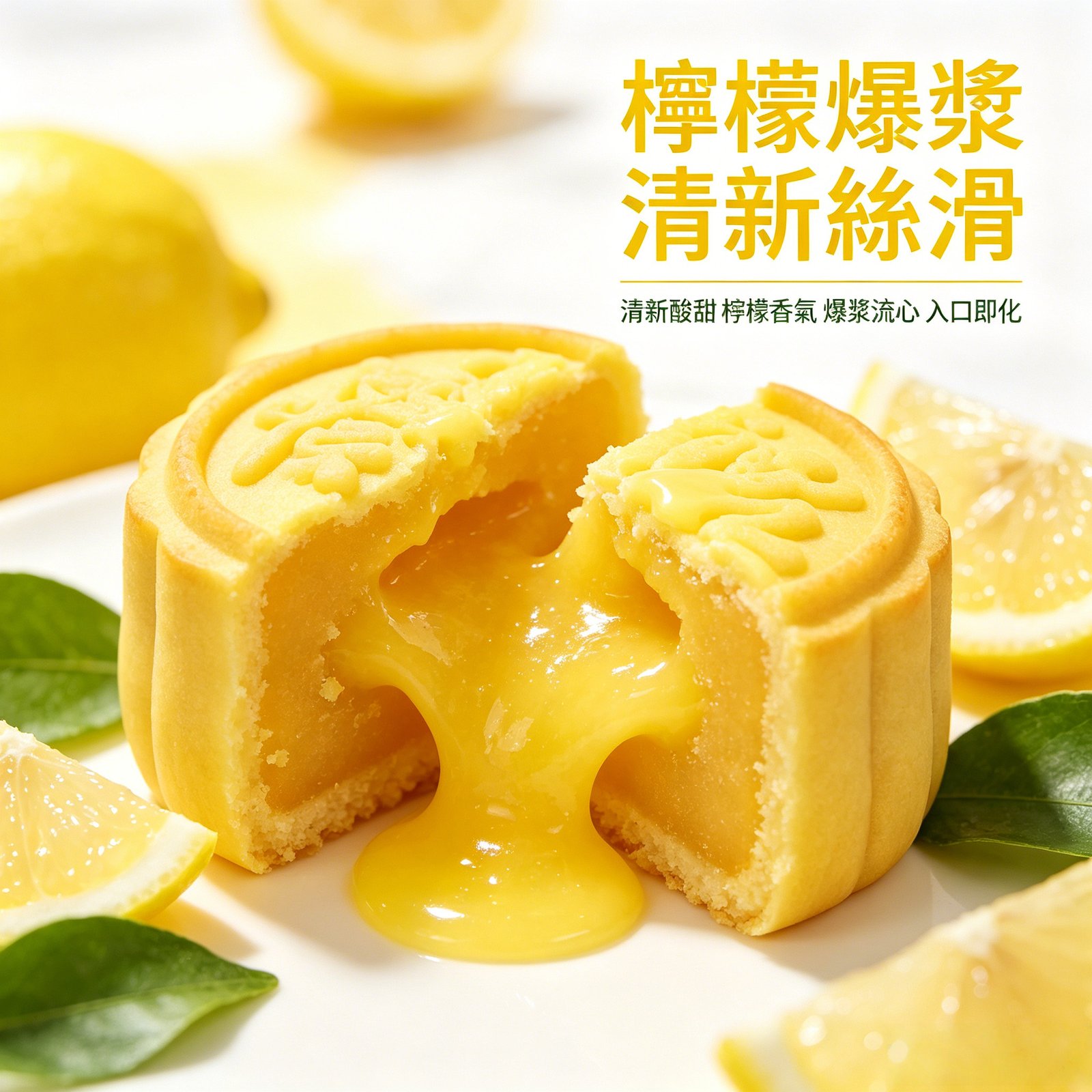 香港美心檸檬爆漿月餅港式奶黃甜點中秋送禮《現貨現發》