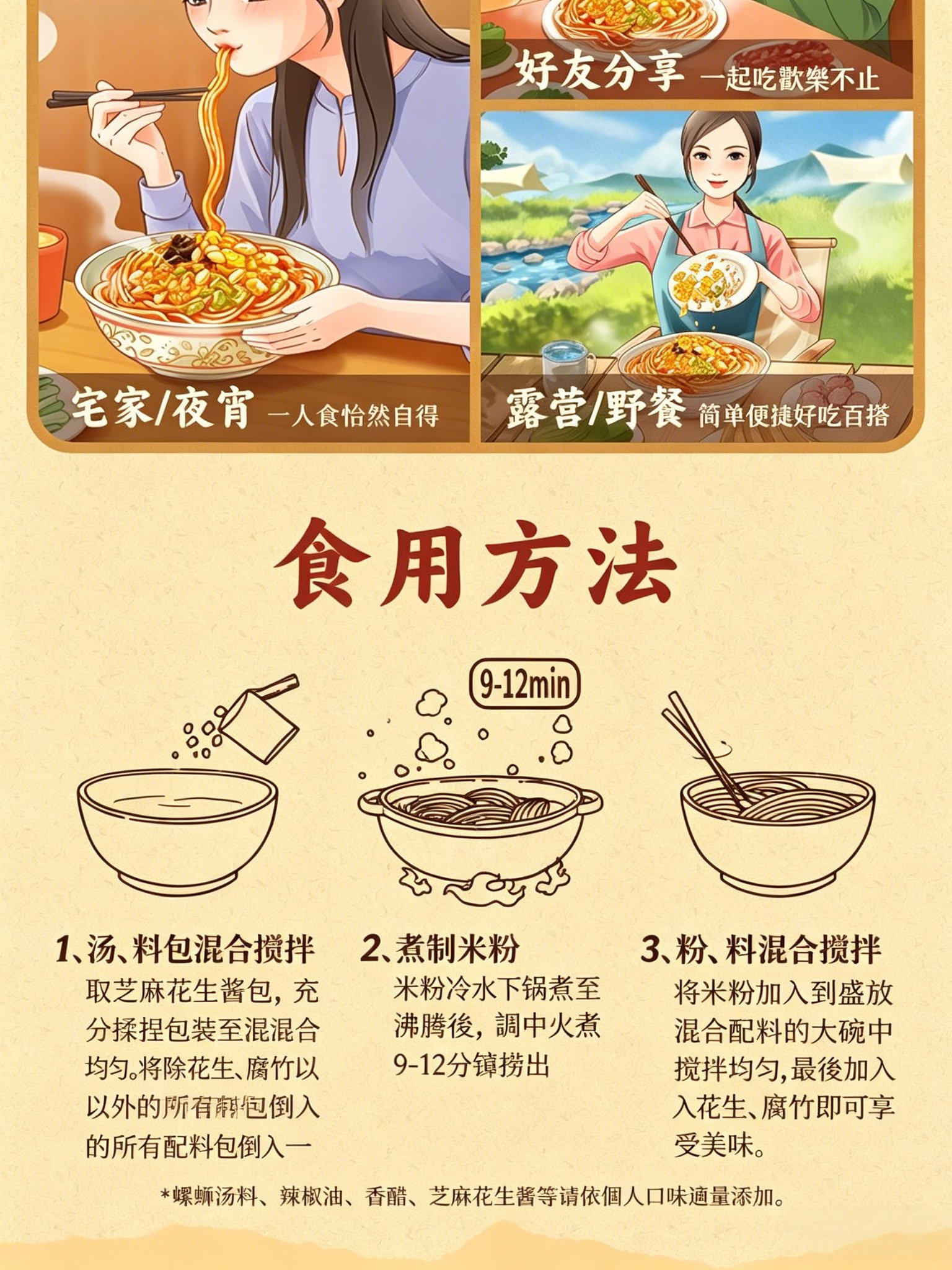 李子柒乾拌螺螄粉麻醬風味