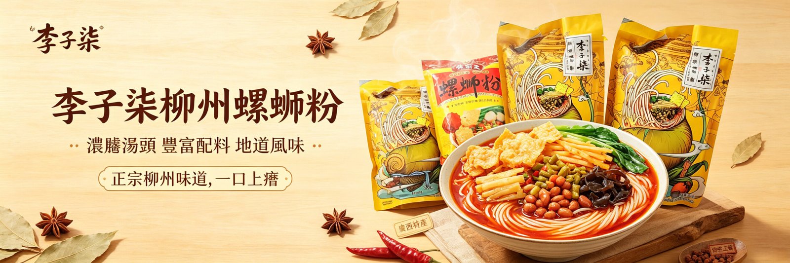 【李子柒}螺螄粉廣西特產柳州風味方便速食米綫米粉螺螄粉【現貨現發】