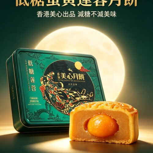 香港美心 低糖蛋黃蓮蓉月餅中秋月餅蛋黃蓮蓉送禮正品月餅禮盒《台灣現貨現發》
