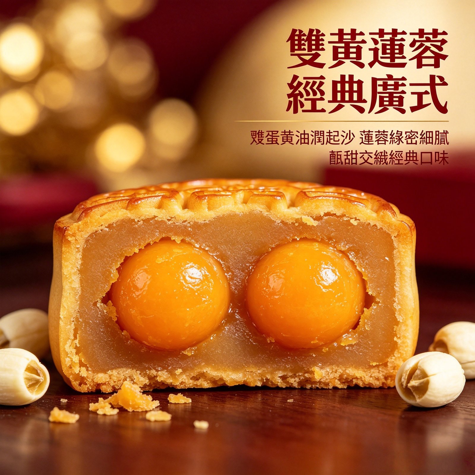 香港美心月餅 雙黃蓮蓉中秋月餅蛋黃蓮蓉送禮團購正品月餅禮盒《台灣現貨現發》