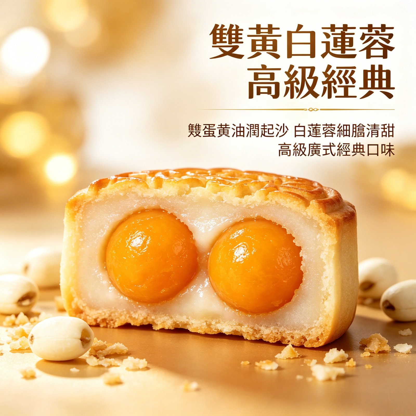 香港美心月餅 雙黃白蓮蓉中秋月餅蛋黃蓮蓉送禮正品月餅禮盒《台灣現貨現發》