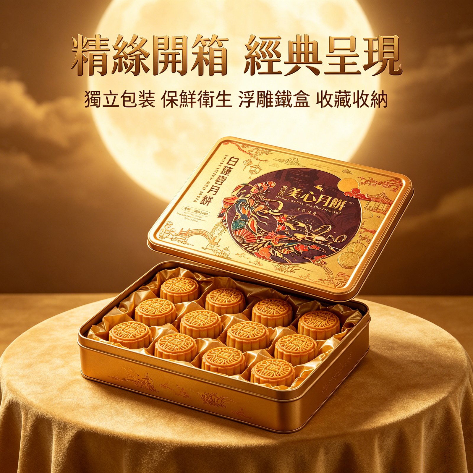 香港美心月餅 雙黃白蓮蓉中秋月餅蛋黃蓮蓉送禮正品月餅禮盒《台灣現貨現發》